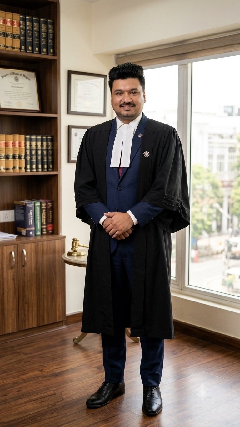 Adv. Ashutosh Gupta in advocate attire