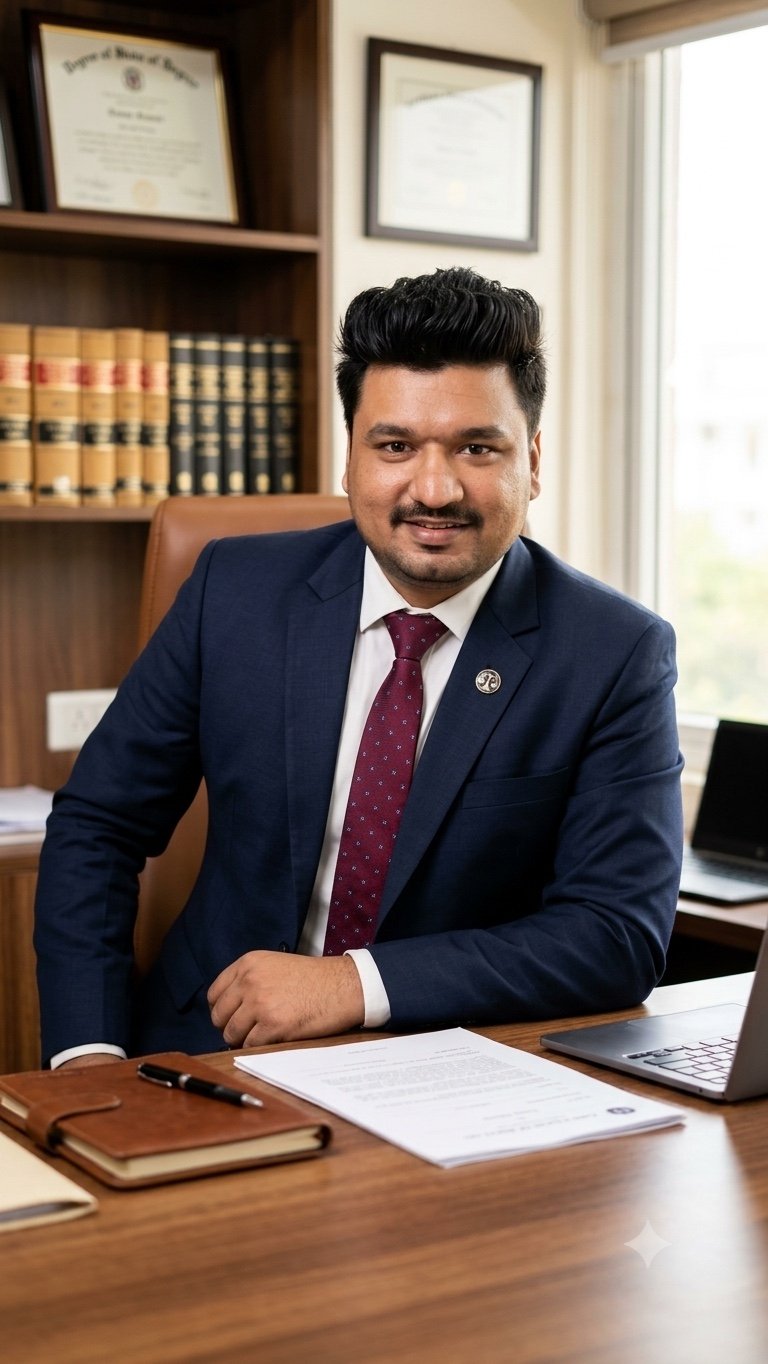 Adv. Ashutosh Gupta at his desk